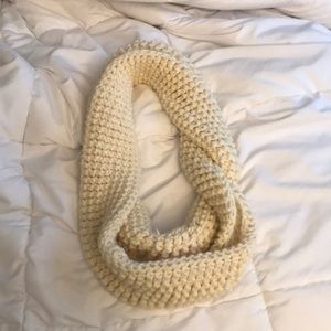 Hand knit infinity scarf